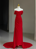 Modest Bridal Gown Sheath Off The Shoulder With Short Sleeves Tulle Wedding Dresses Elegant Bridal Gowns HZ1121